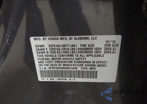 2017 Acura Mdx Technology Package from USA, damaged, VIN 5FRYD4H50HB013440